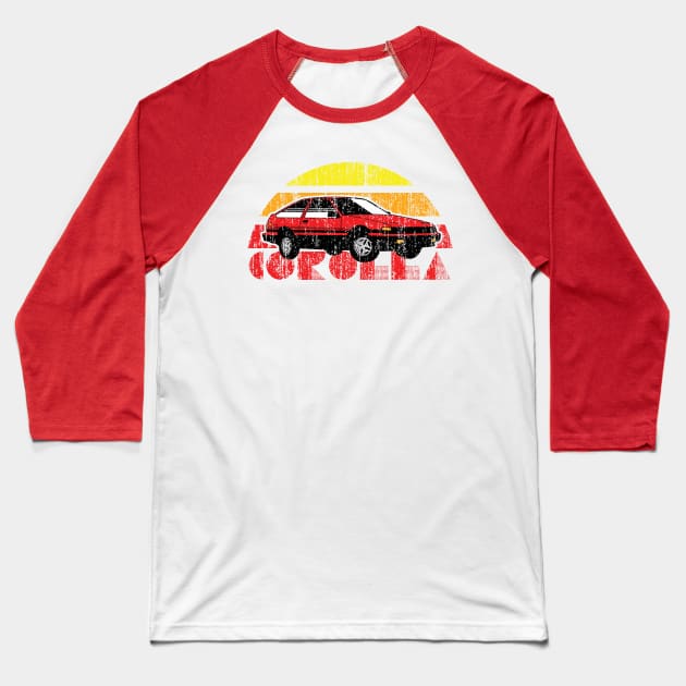 Retro AE86 Toyota Corolla Baseball T-Shirt by thesupragoddess